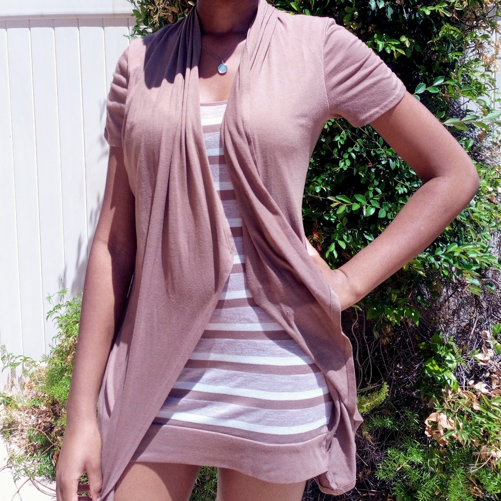 Delirious brown striped dress